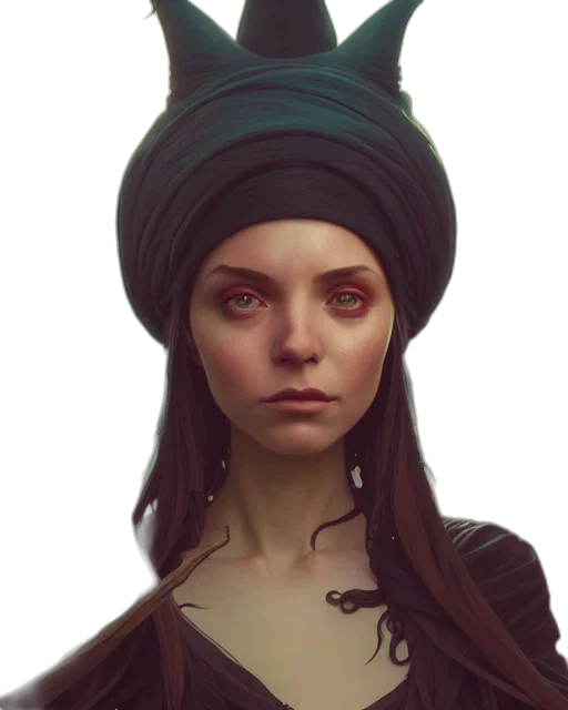 face, hat, crown, staff, fantasy art, concept art, photorealistic, oil painting transparent PNG cut-out