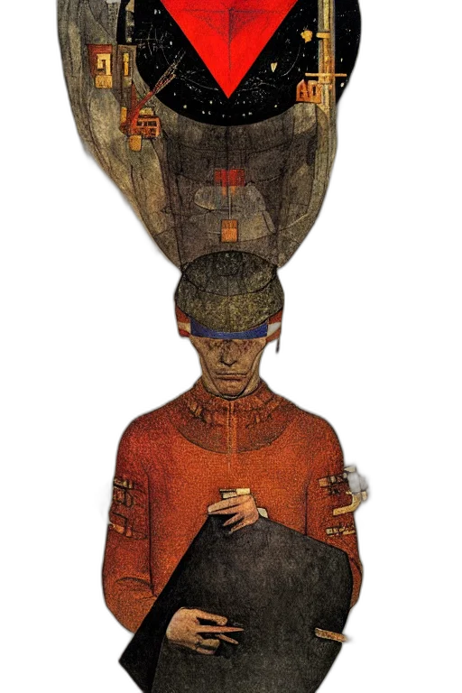 hat, mask, staff, face transparent PNG cut-out