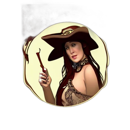 staff, hat, jewelry, fantasy art transparent PNG cut-out