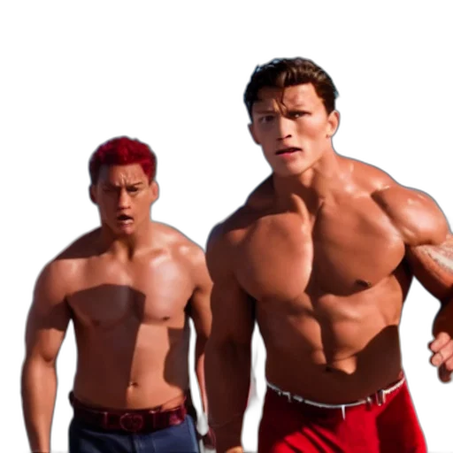 dwayne, johnson, tom, holland transparent PNG cut-out