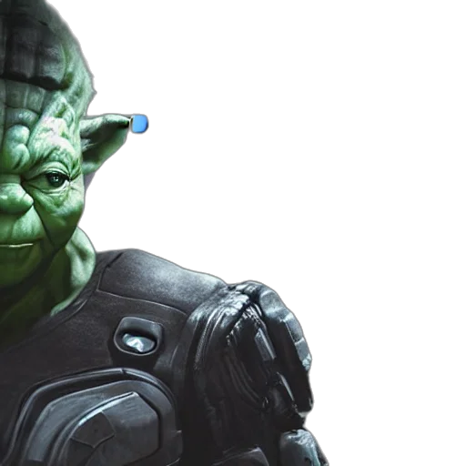 concept art, yoda, hulk, gears transparent PNG cut-out