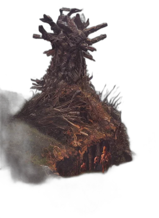 tree, hair, creature, crown transparent PNG cut-out
