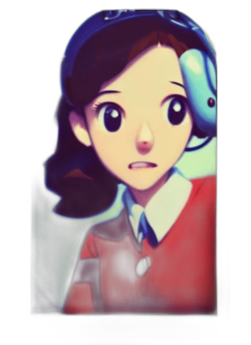 face, dress, staff, robot, anime, cartoon, concept art, comic book art transparent PNG cut-out