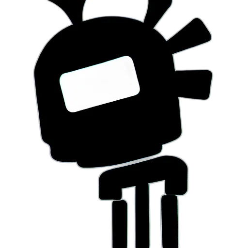 robot, staff, mask, face, cartoon, concept art, pixel art, 3d render transparent PNG cut-out