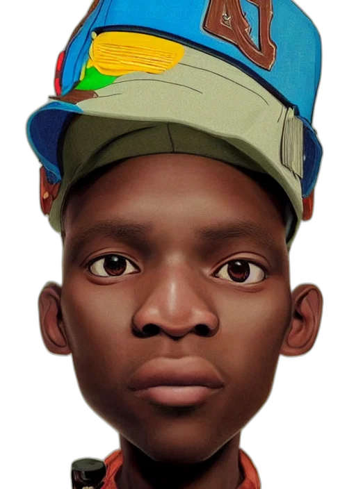 face, hat, mask, crown, photorealistic, cartoon, 3d render, concept art transparent PNG cut-out