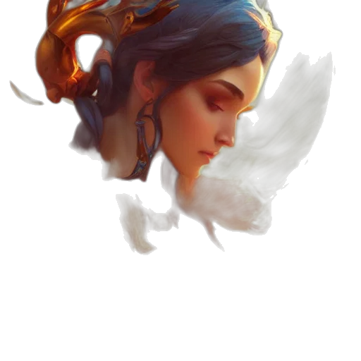 crown, dragon, face, fantasy art, concept art, oil painting, photorealistic, blue transparent PNG cut-out
