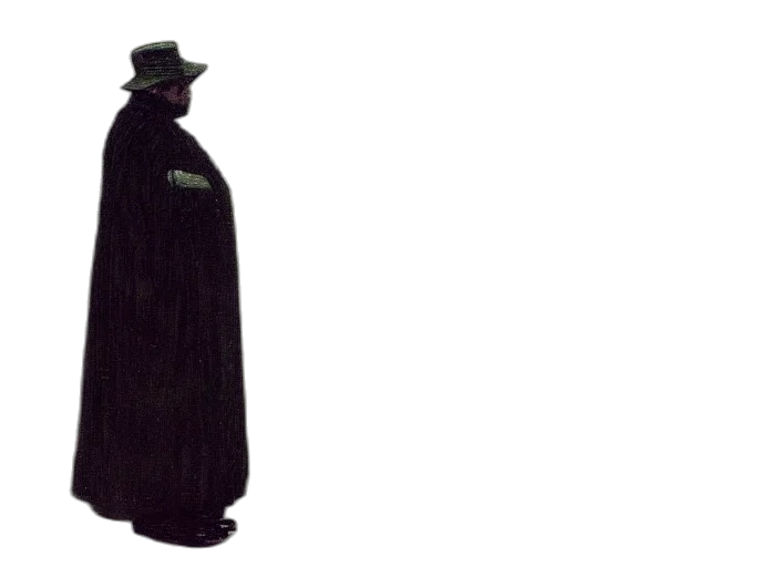 hat, jacket, umbrella, staff transparent PNG cut-out