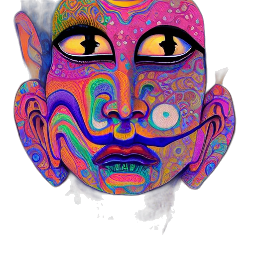 mask, face, cartoon, fantasy art transparent PNG cut-out