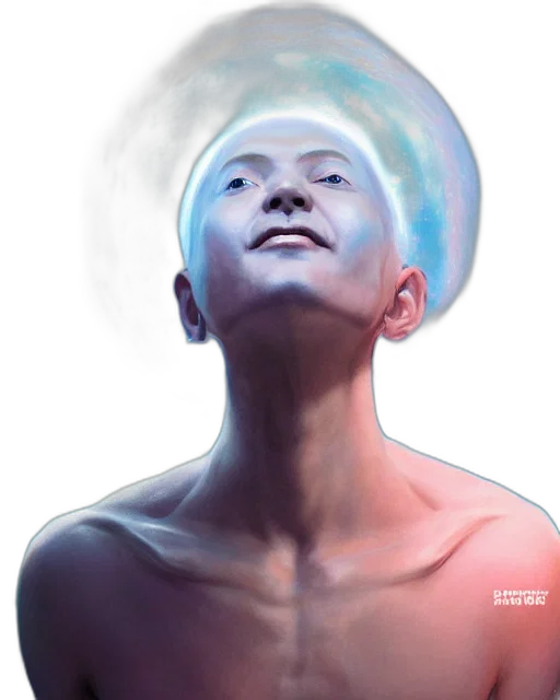 face, creature, concept art, photorealistic transparent PNG cut-out