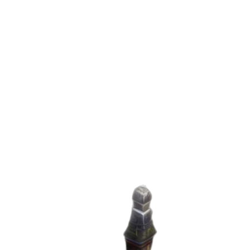 robot, hat, bottle, staff, 3d render, concept art, pixel art, photorealistic transparent PNG cut-out