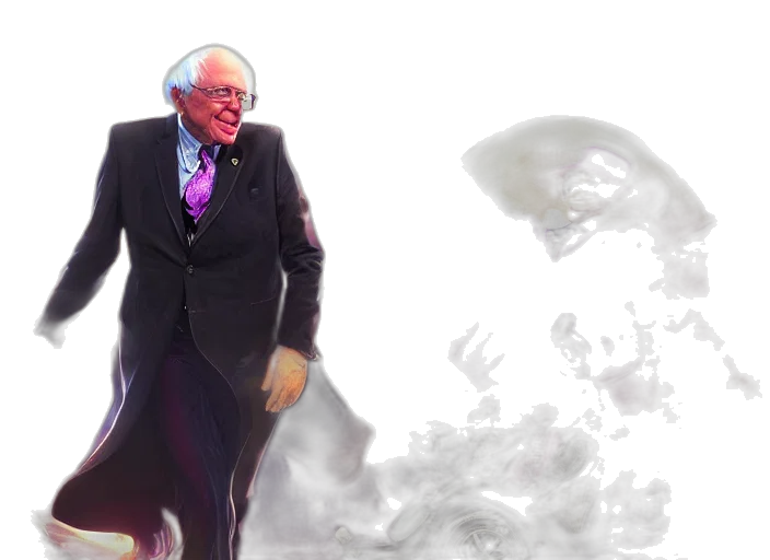creature, concept art, vaporwave, bernie transparent PNG cut-out