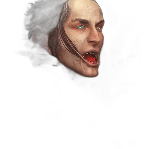 face, mask, creature, staff transparent PNG cut-out