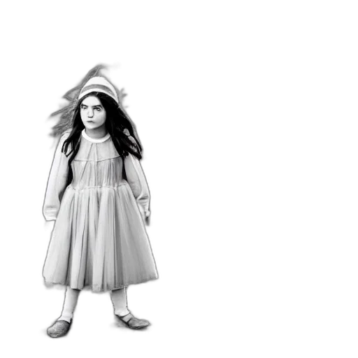 dress, hair, hat, creature transparent PNG cut-out