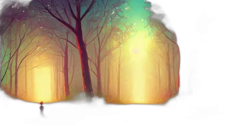 tree, concept art, watercolor, fantasy art transparent PNG cut-out