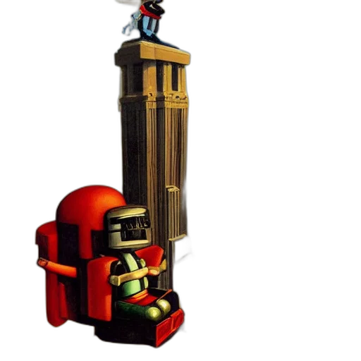 robot, furniture, weapon, concept art transparent PNG cut-out