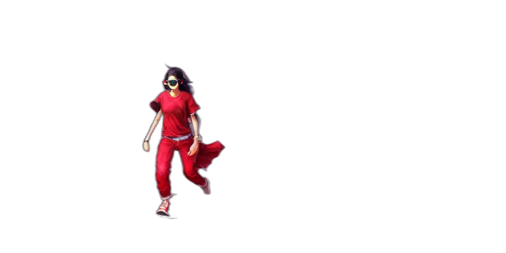 concept art, pixel art, 3d render, comic book art, red, character, art, ruan transparent PNG cut-out