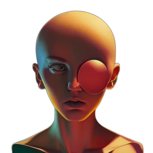 mask, face, robot, creature transparent PNG cut-out
