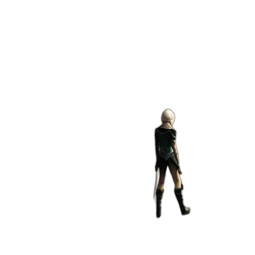 robot, weapon, staff, jacket, pixel art, concept art, 3d render, comic book art transparent PNG cut-out