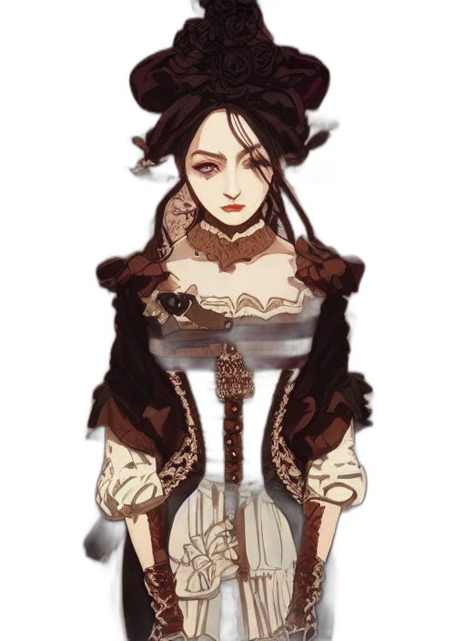 dress, staff, crown, mask transparent PNG cut-out