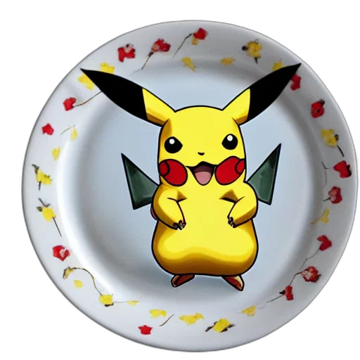 food, 3d render, photorealistic, pikachu transparent PNG cut-out