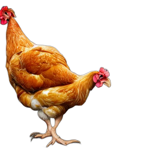 animal, food, creature, dress, photorealistic, 3d render, concept art, chicken transparent PNG cut-out