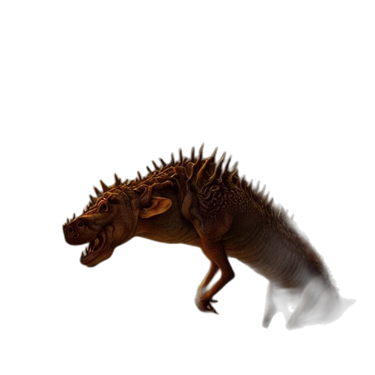 dragon, creature, animal, staff transparent PNG cut-out
