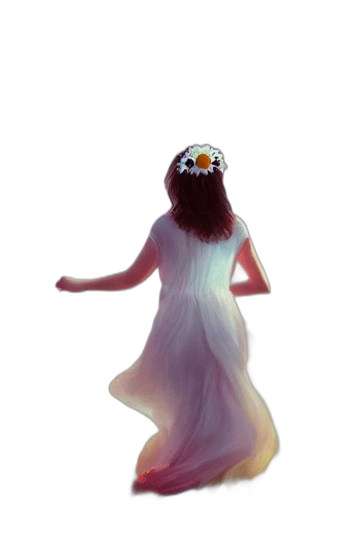 dress, crown, flower, mask transparent PNG cut-out