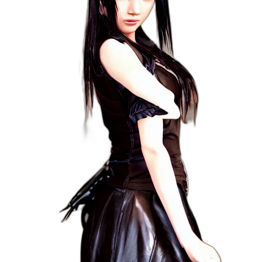 dress, staff, hair, photorealistic transparent PNG cut-out