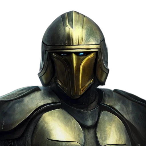 mask, sword, robot, concept art transparent PNG cut-out