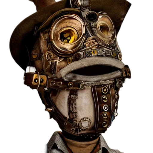 mask, robot, face, staff, concept art, 3d render, cyberpunk, photorealistic transparent PNG cut-out