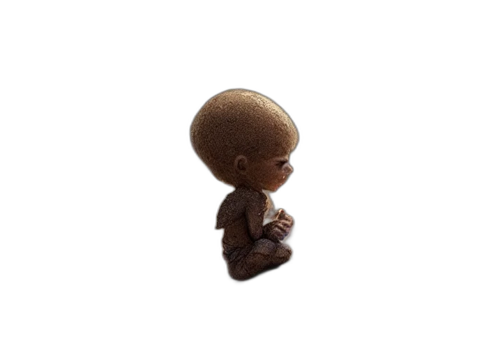 hair, creature, staff, robot, concept art, 3d render, pixel art, cartoon transparent PNG cut-out