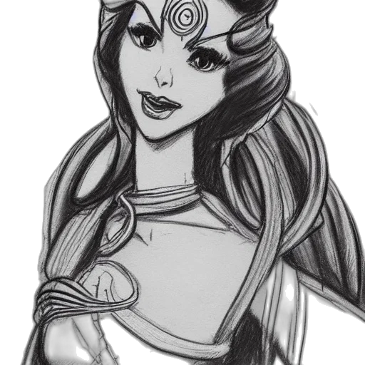 pencil sketch, fantasy art, comic book art, concept art transparent PNG cut-out