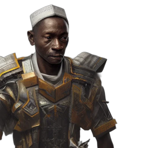 face, robot, staff, concept art transparent PNG cut-out