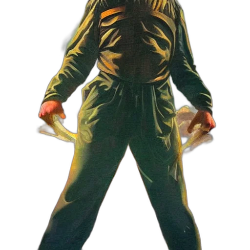 jacket, staff, concept art, golden transparent PNG cut-out