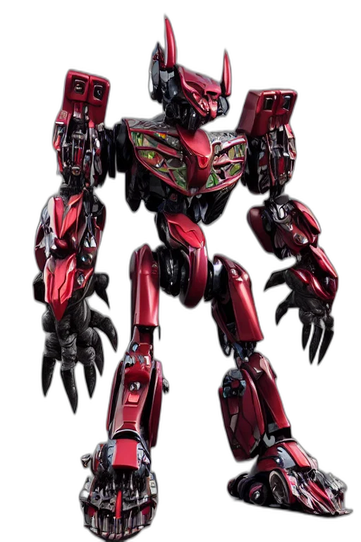 robot, weapon, concept art, 3d render transparent PNG cut-out