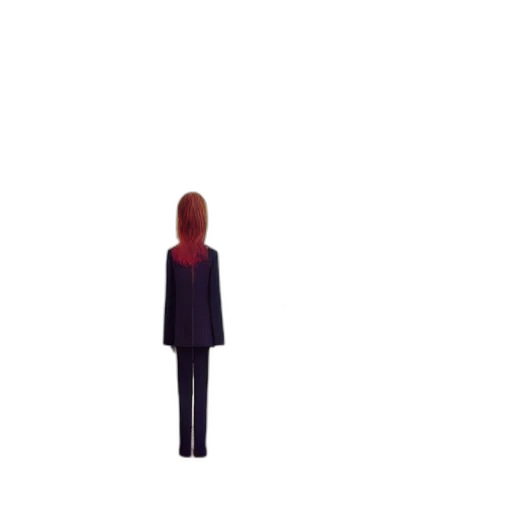 hair, robot, dress, jacket, pixel art, concept art, 3d render, cartoon transparent PNG cut-out