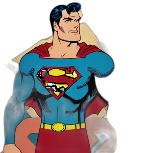 comic book art, cartoon, concept art, 3d render, superman, realistic, extremely, detailed transparent PNG cut-out