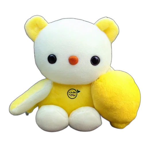 staff, 3d render, lemon, plush transparent PNG cut-out