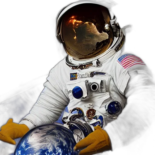 robot, mask, animal, staff, concept art, photorealistic, outer space, fire transparent PNG cut-out