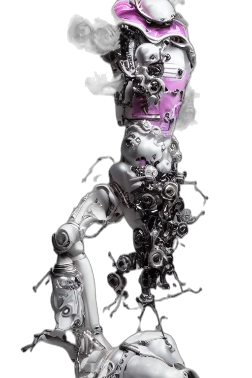 robot, weapon, jewelry, staff, cyberpunk, concept art, 3d render, photorealistic transparent PNG cut-out