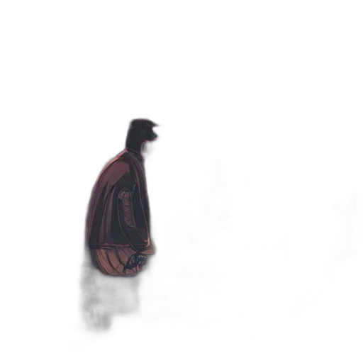 jacket, mask, creature, robot, 3d render, concept art, pixel art, vaporwave transparent PNG cut-out