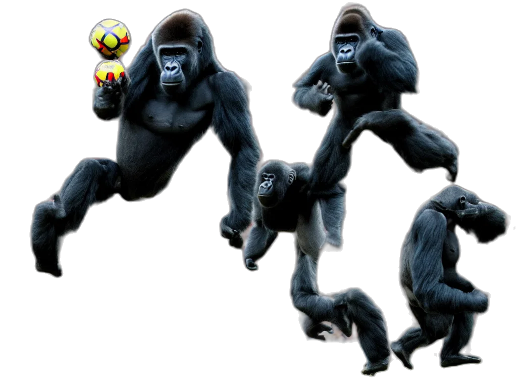 animal, creature, mask, concept art, 3d render, photorealistic, comic book art, gorilla transparent PNG cut-out