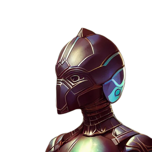 robot, mask, face, concept art transparent PNG cut-out