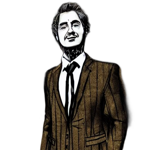 jacket, staff, face, cartoon transparent PNG cut-out