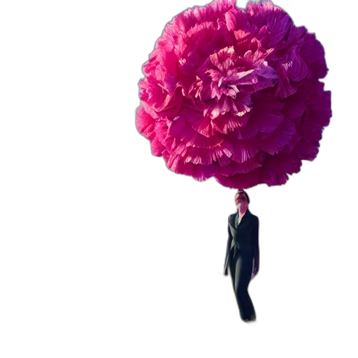 umbrella, flower, tree, crown, 3d render, concept art, photorealistic, vaporwave transparent PNG cut-out
