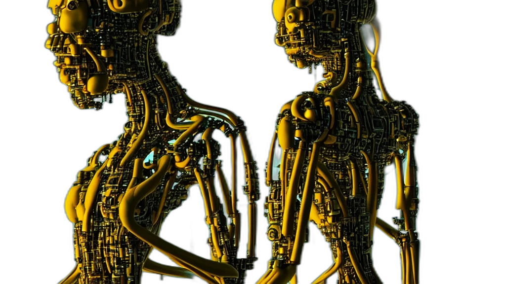 robot, cyberpunk, 3d render, concept art transparent PNG cut-out