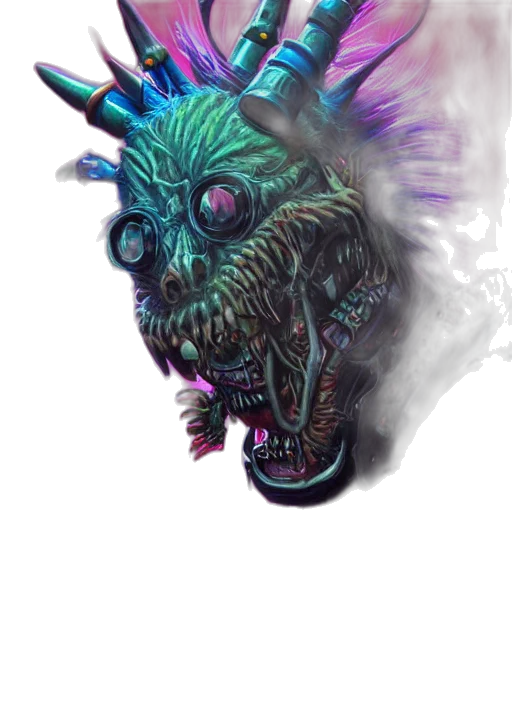 dragon, creature, mask, face transparent PNG cut-out