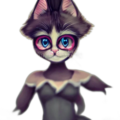 creature, dress, fantasy art, watercolor transparent PNG cut-out