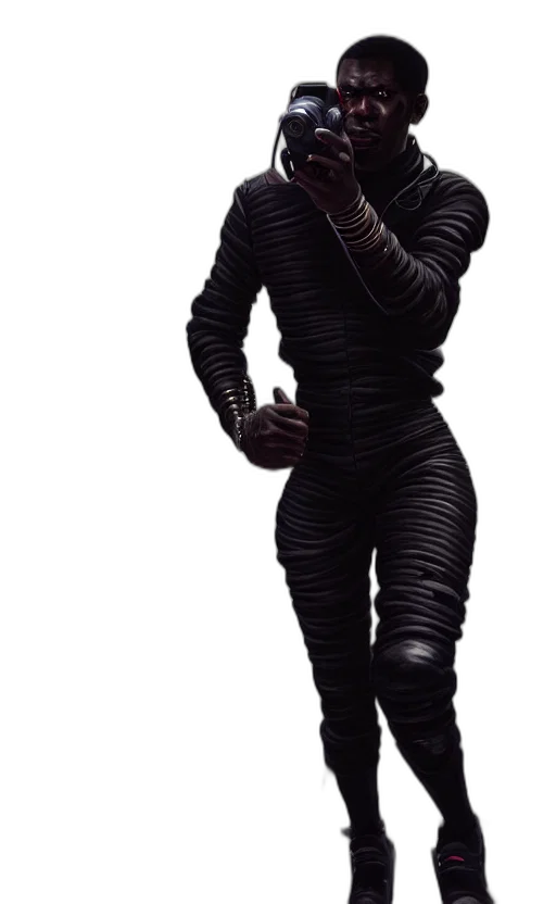 robot, staff, creature, mask transparent PNG cut-out
