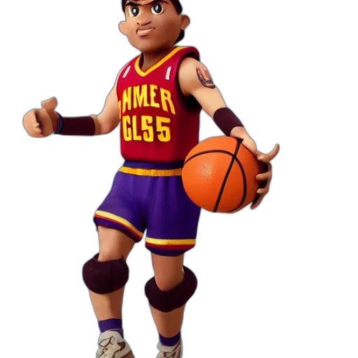 animal, 3d render, cartoon, concept art, photorealistic, steve, curry, basketball transparent PNG cut-out